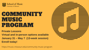 Private Lessons at the MU School of Music