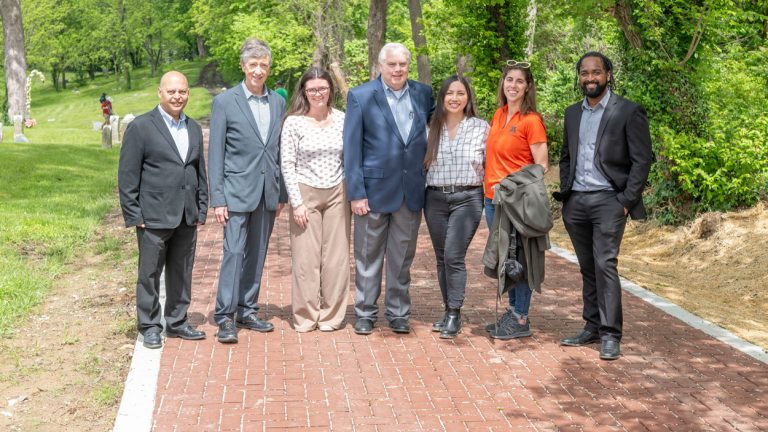 UMSL Engineering students celebrate opening of new Greenwood Cemetery access road