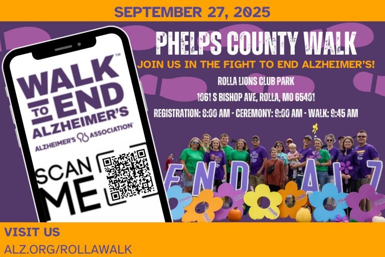 Join Missouri S&T in the Fight to End Alzheimers and sign up for the PHELPS COUNTY WALK