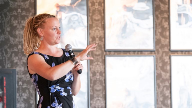 Associate Professor Sandra Langeslag kicks off UMSL Lecture Series at City Foundry
