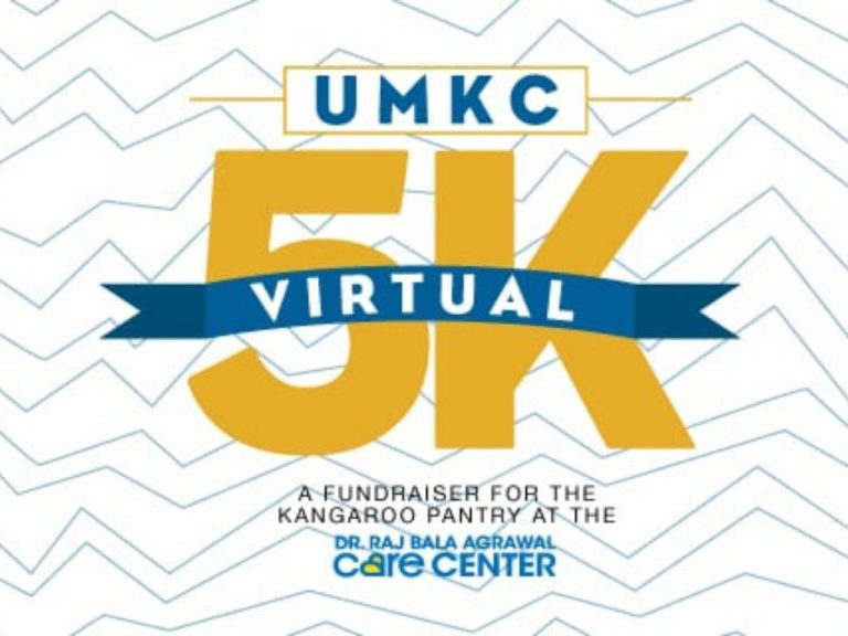 UMKC Virtual 5k logo with the Kangaroo Pantry logo below it