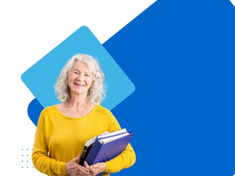 SPARK Logo with elderly people smiling in background