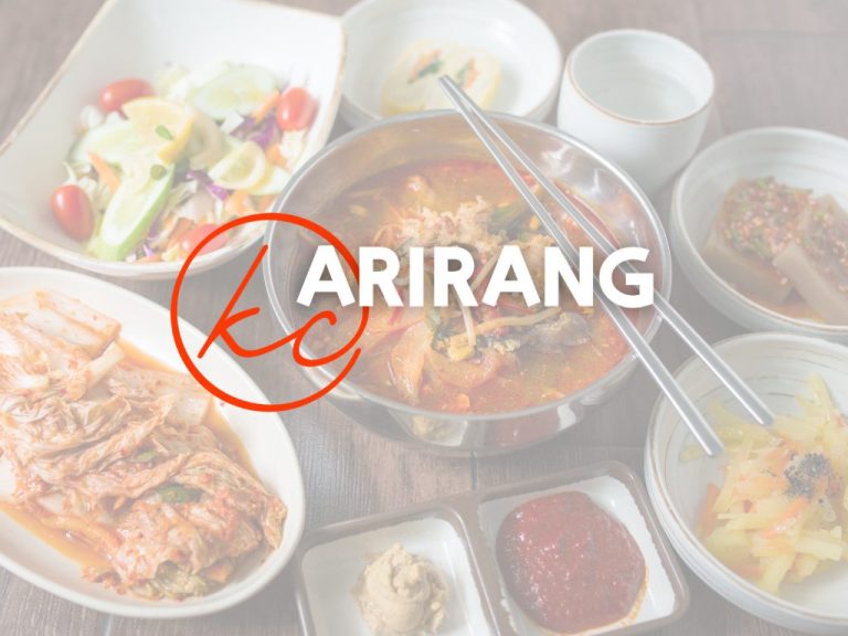 Korean Food behind the KC Arirang Logo