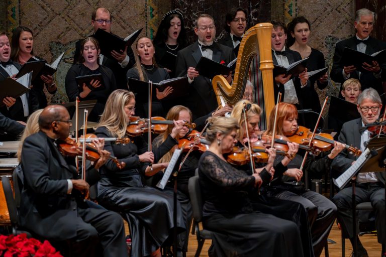 The Bach Society performs at a concert