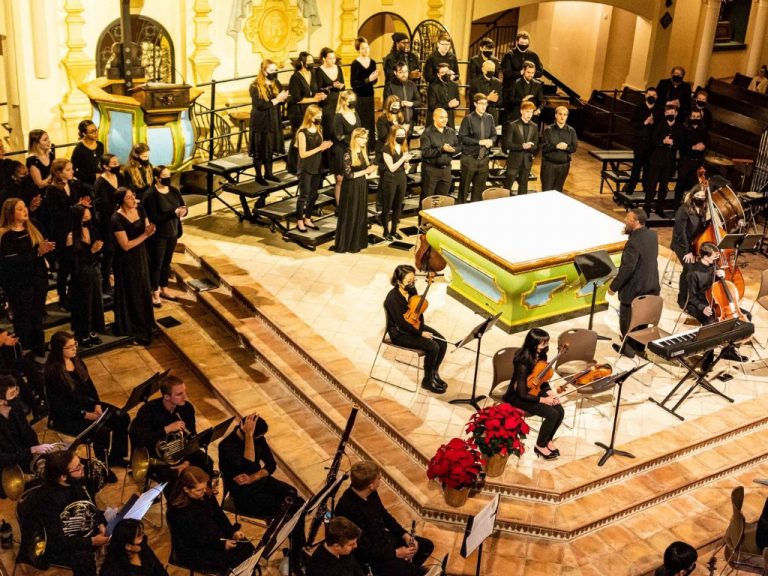 UMKC Choirs performing at a previous concert